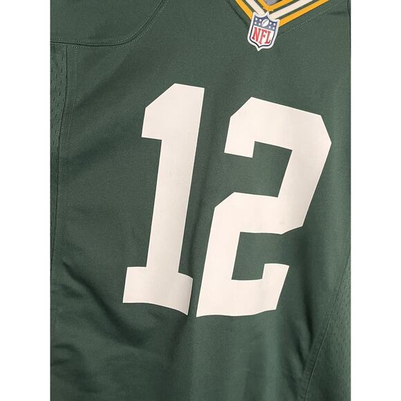 NIKE Green Bay Packers Aaron Rodgers On Field Apparel Jersey Size Men's XL #12 - Picture 9 of 9